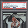 Victor Wembanyama 2023-24 Panini Prizm 12 Emergent Silver RC PSA 9