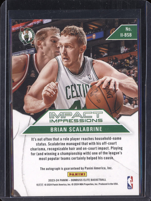 Brian Scalabrine 2023-24 Panini Donruss Elite II-BSB Impact Impressions Auto