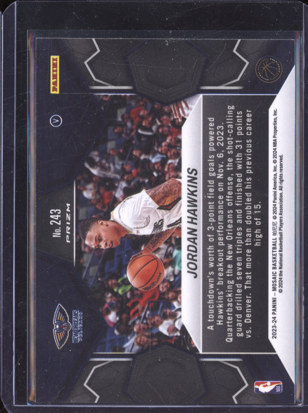 Jordan Hawkins 2023-24 Panini Mosaic 243 Fast Break Mosaic Silver RC