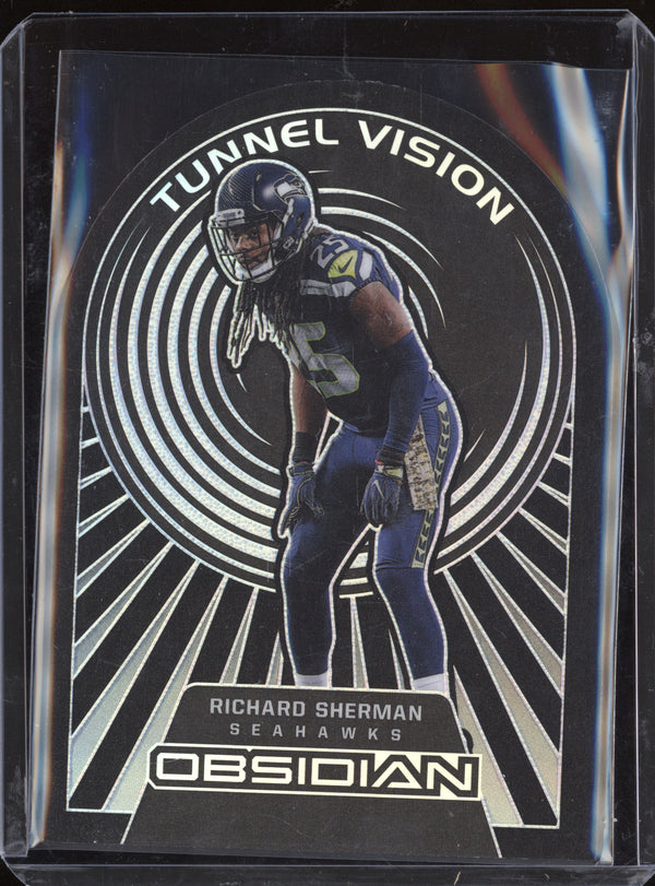 Richard Sherman 2022 Panini Obsidian TV-RSH Tunnel Vision 62/99