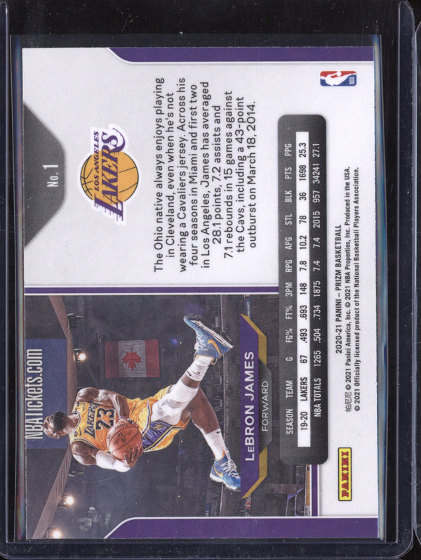 LeBron James 2020-21 Panini Prizm 1