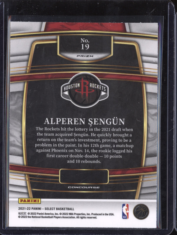 Alperen Sengun 2021-22 Panini Select 19 Blue Shimmer RC