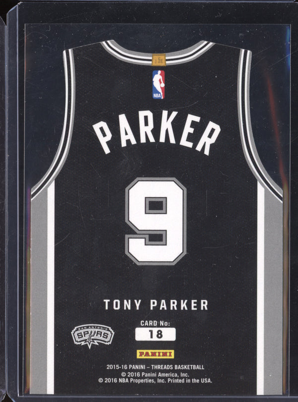 Tony Parker 2015-16 Panini Threads 18 Team Threads Die-Cuts