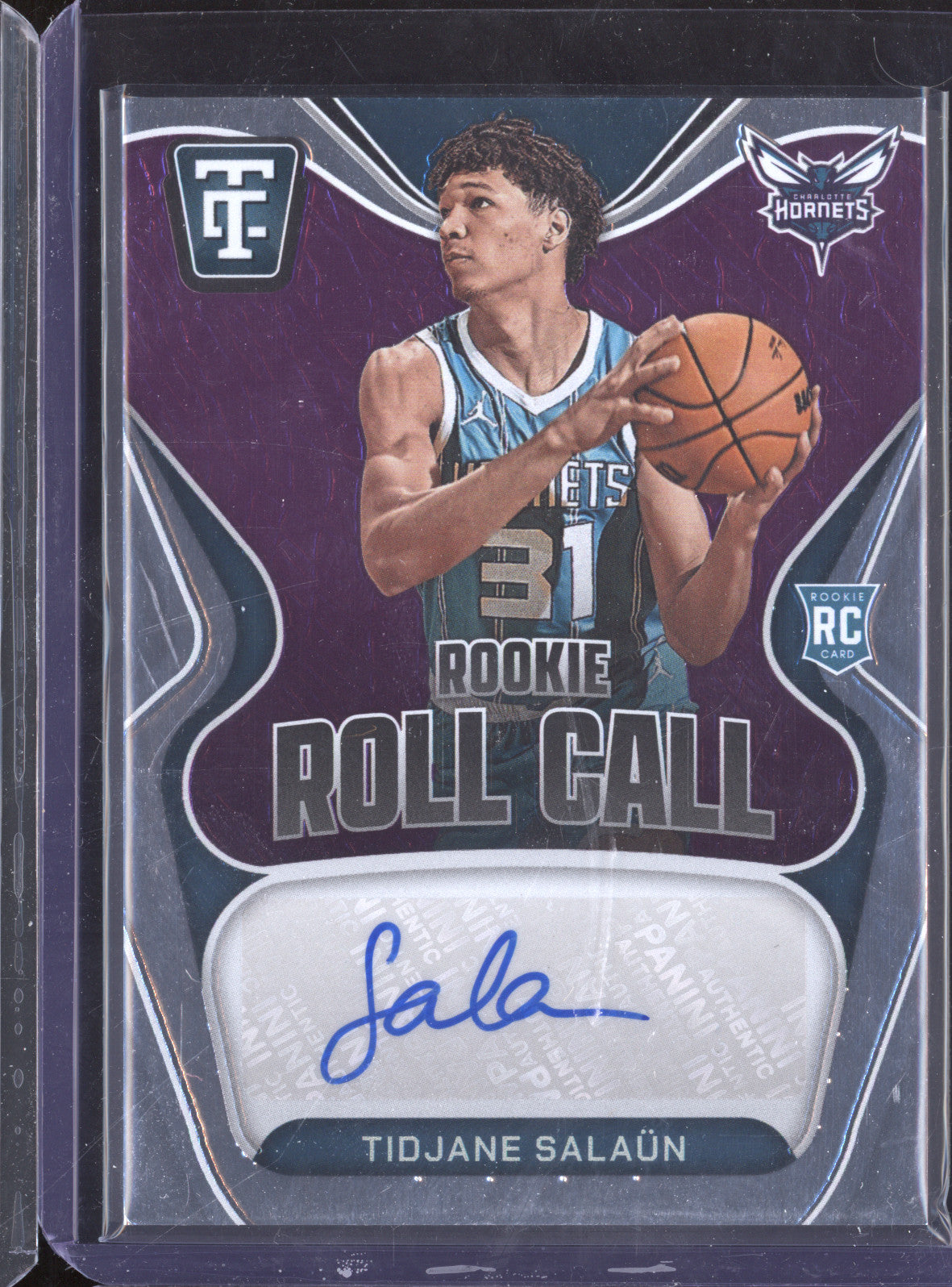 Tidjane Salaun 2024-25  Totally Certified RC-SAL Rookie Roll Call Auto Purp /49