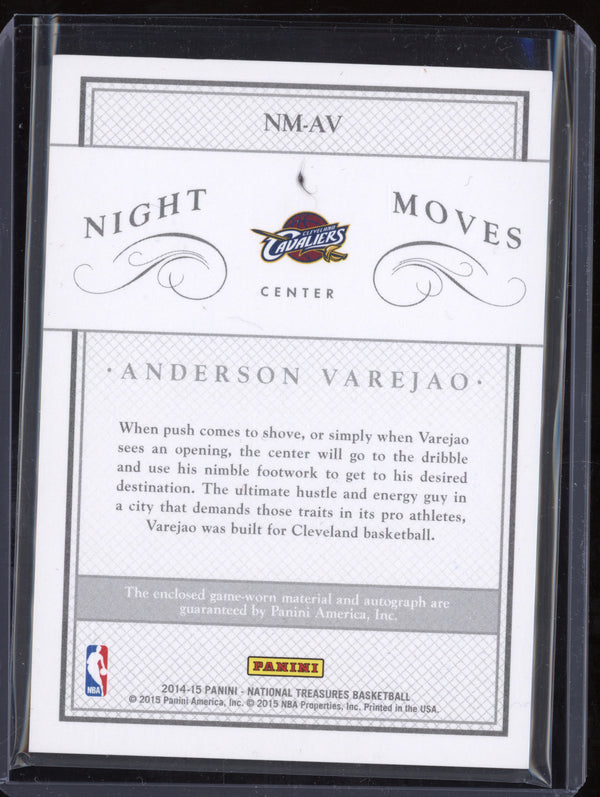 Anderson Varejao 2014-15 Panini National Treasures NM-AV Night Moves Prime Autograph 3/25