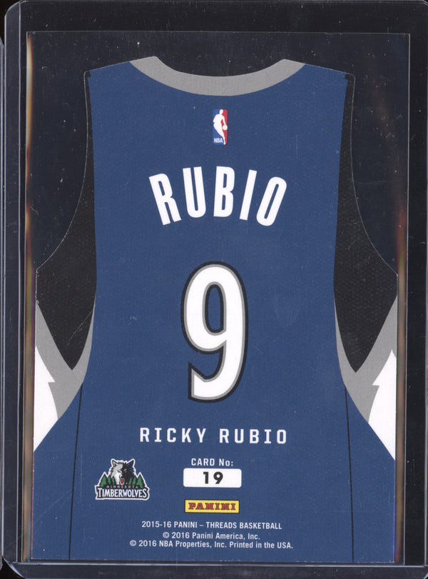 Ricky Rubio 2015-16 Panini Threads 19 Team Threads Die-Cuts