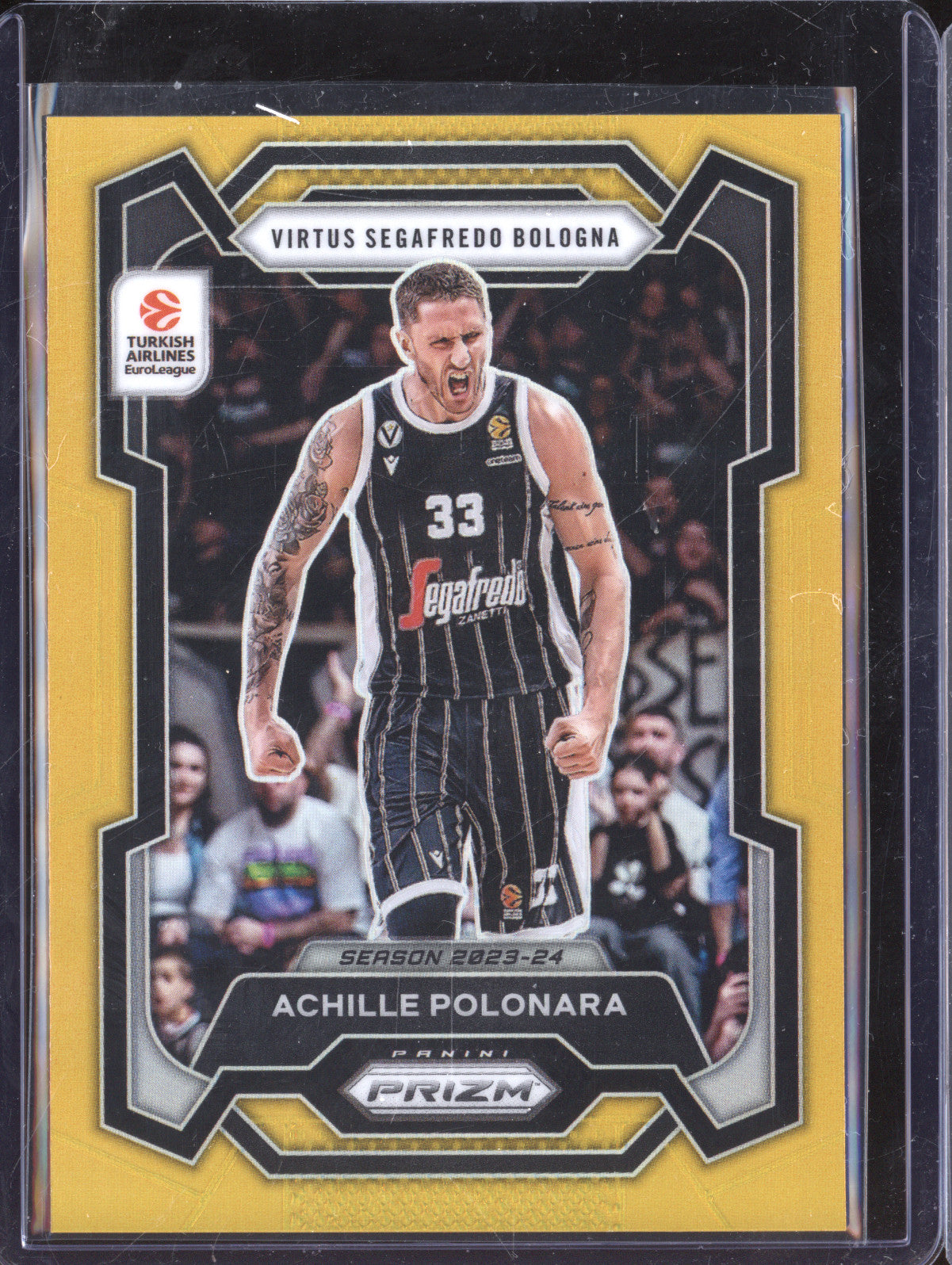 Achille Polonara 2023-24 Panini Prizm EuroLeague 95 Gold 4/10