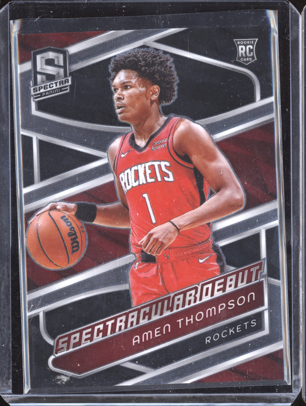 Amen Thompson 2023-24 Panini Spectra 185 Spectracular Debut RC