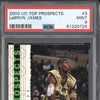 LeBron James 2003-04 Upper Deck Top Prospects 3 RC PSA 9