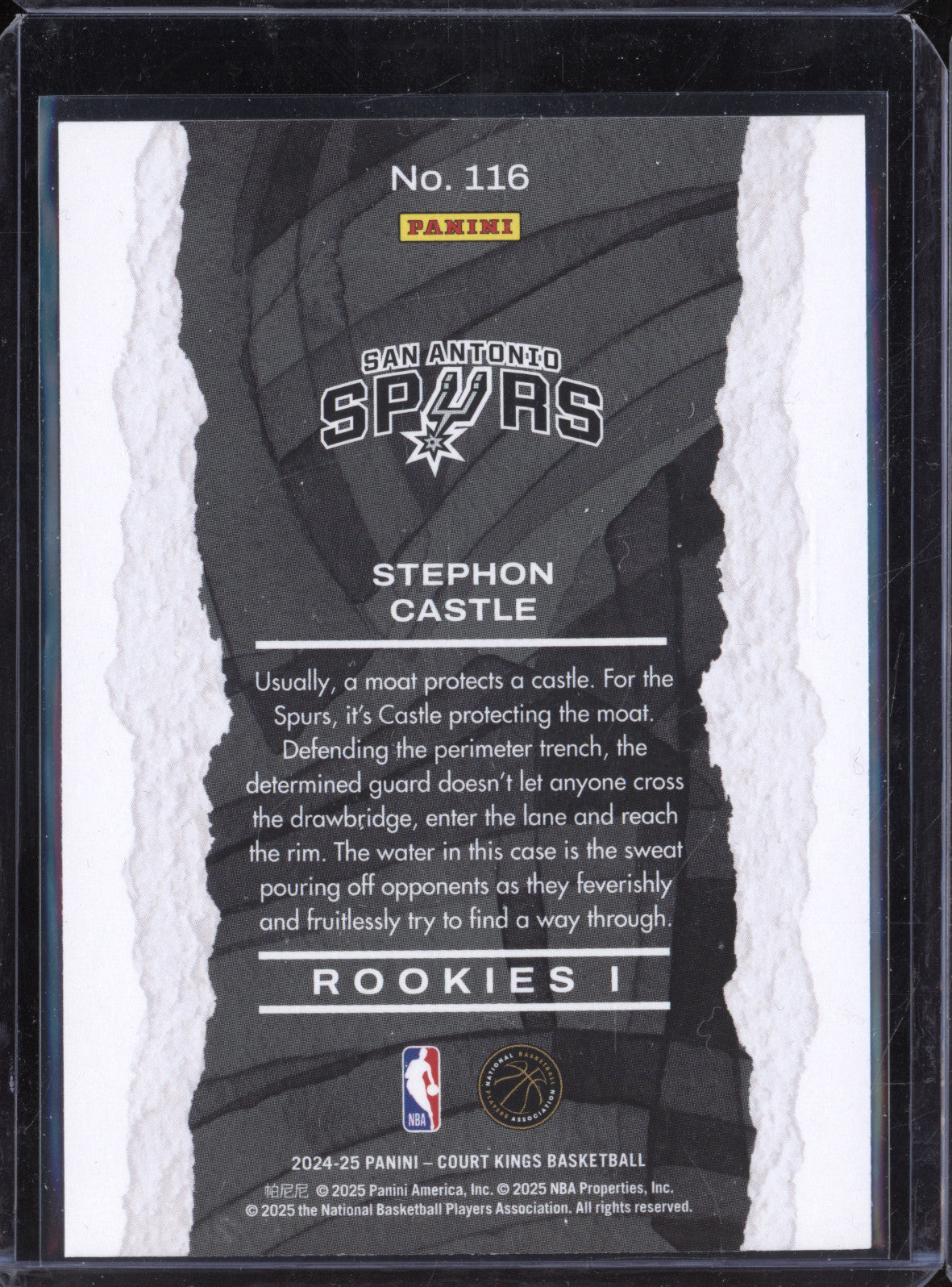 Stephon Castle 2024-25 Panini Court Kings 116 Rookies 1 RC