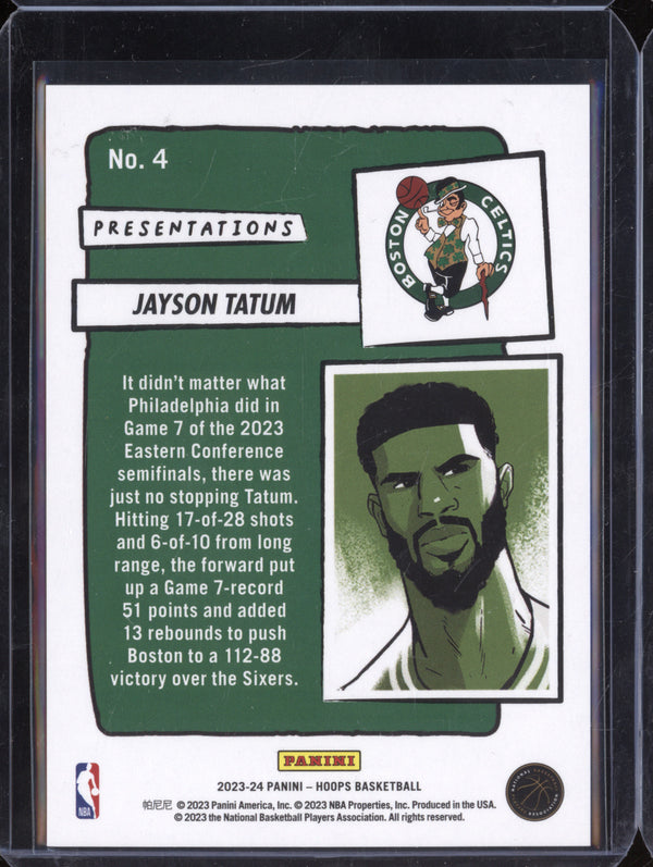 Jayson Tatum 2023-24 Panini Hoops 4 Presentations