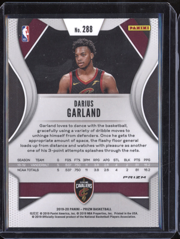 Darius Garland 2019-20 Panini Prizm 288 Hyper RC