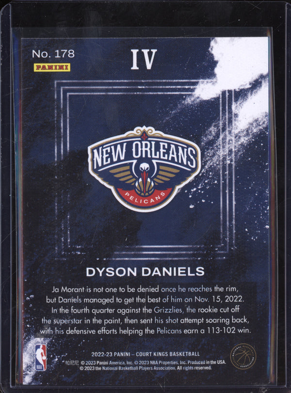 Dyson Daniels 2022-23 Panini Court Kings 178 Level IV RC