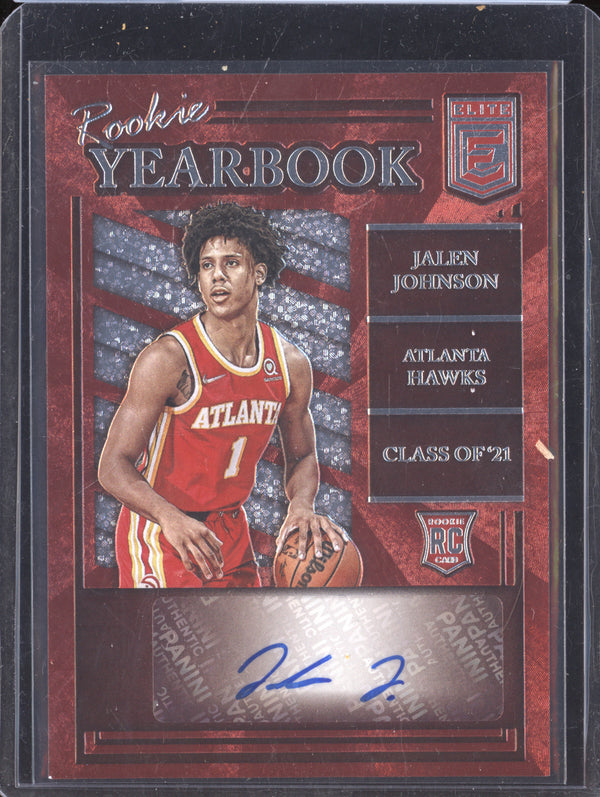 Jalen Johnson 2021-22 Panini Donruss Elite RY-JJO Rookie Yearbook Auto RC