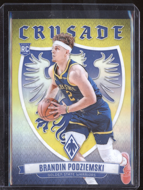 Brandin Podziemski 2023-24 Panini Phoenix 5 Crusade International Blue RC 28/35