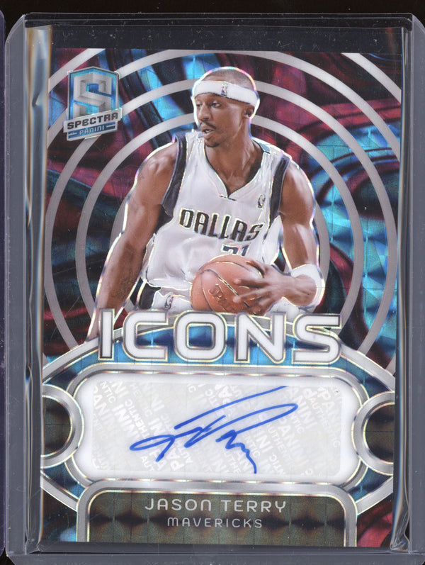 Jason Terry 2023-24 Panini Spectra IA-JET Icons Auto Interstellar 47/75