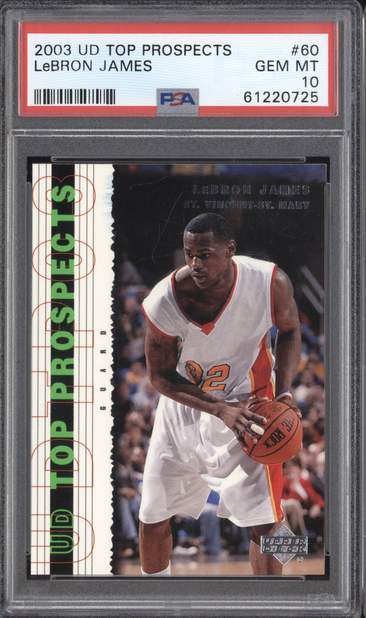 LeBron James 2004-04 Upper Deck Top Prospects 60 RC PSA 10