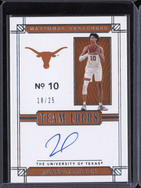 Jaxson Hayes 2019 Panini NT Collegiate Auto Team Logos 10 RC 18/25