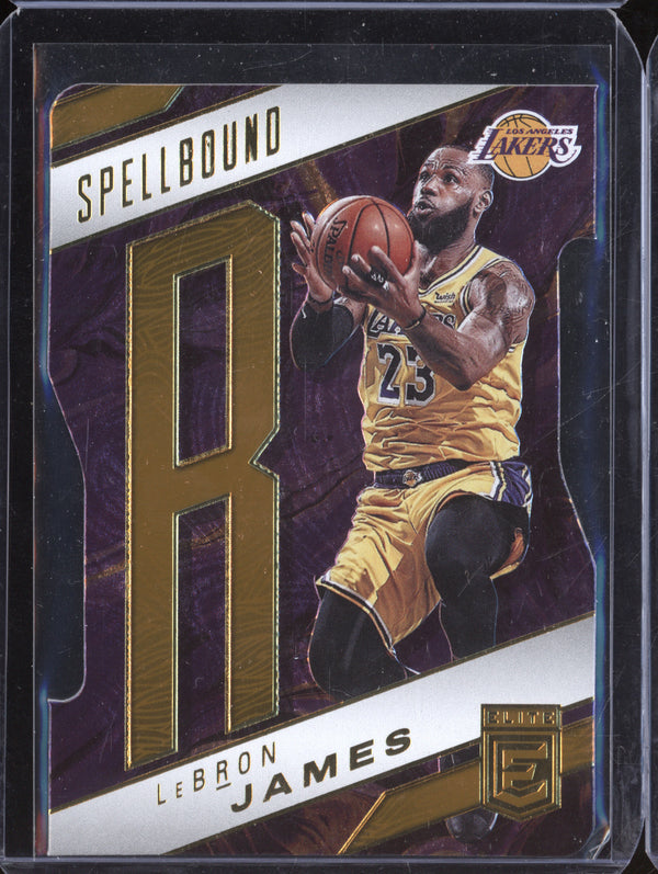 LeBron James 2021-22 Panini Donruss Elite 4 Spellbound Orange Die-Cut