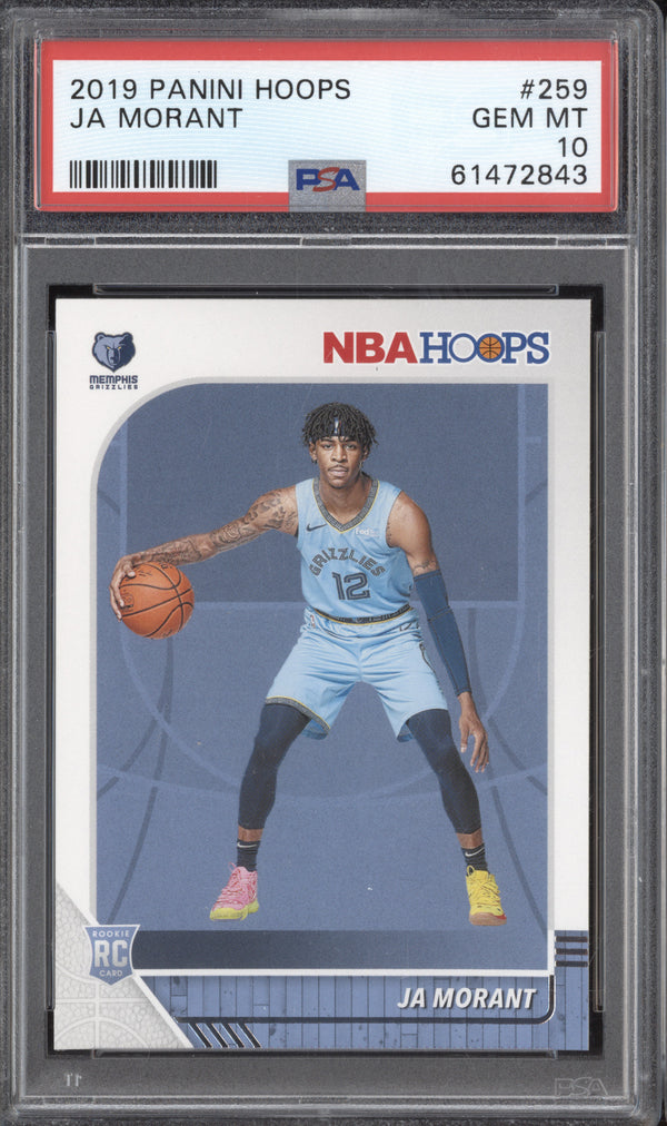 Ja Morant 2019-20 Panini Hoops 259 RC PSA 10