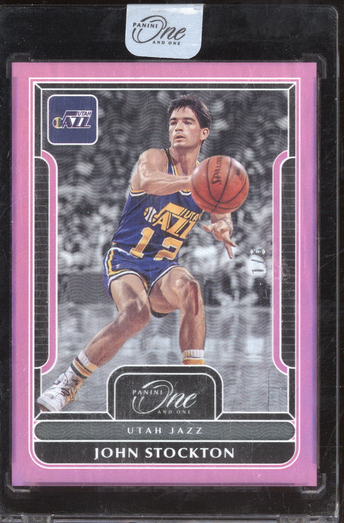 John Stockton 2022-23 Panini One and One 172 Pink FOTL 1/6