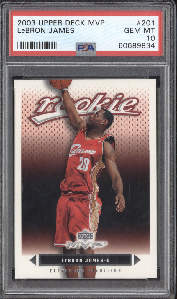 LeBron James 2003-04 Upper Deck MVP 201 RC PSA 10