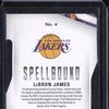 LeBron James 2021-22 Panini Donruss Elite 4 Spellbound Orange Die-Cut