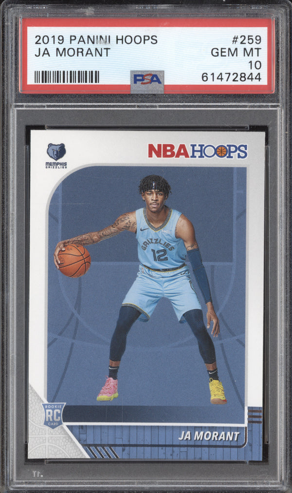 Ja Morant 2019-20 Panini Hoops 259 RC PSA 10