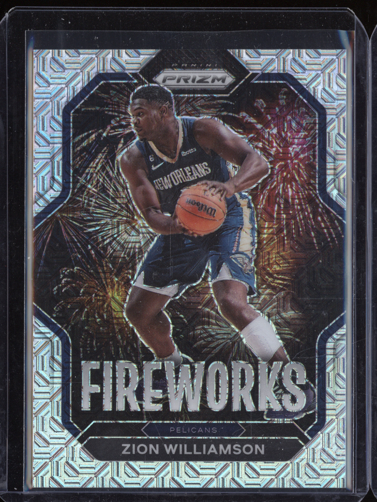 Zion Williamson 2022-23 Panini Prizm 8 Fireworks Mojo 14/25