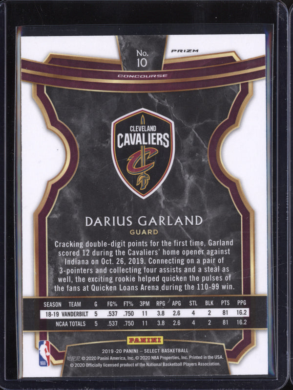 Darius Garland 2019-20 Panini Select 10 Tri-Color RC