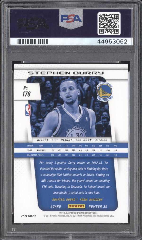 Stephen Curry 2013-14 Panini Prizm 176 Green PSA 10