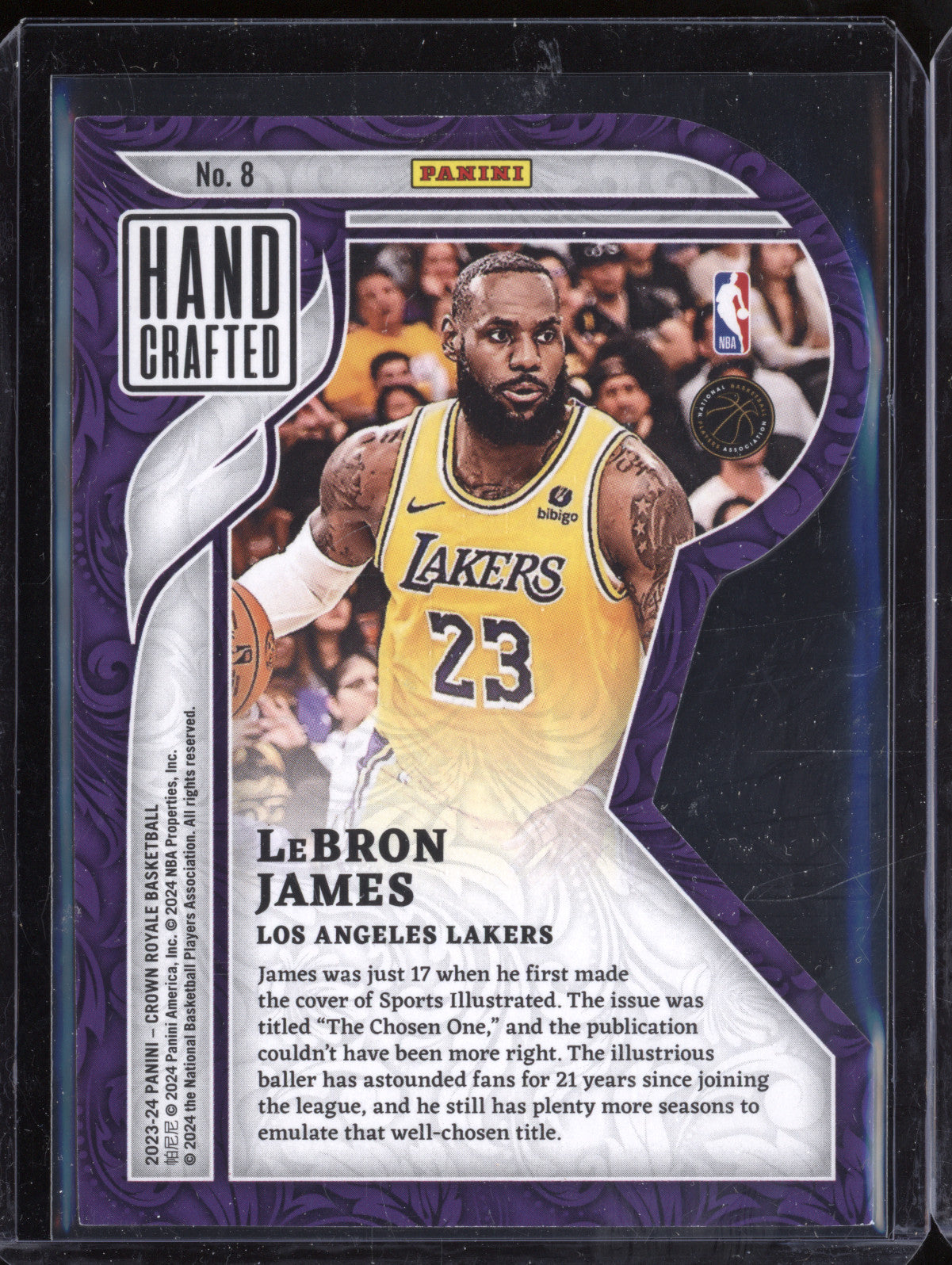 LeBron James 2023-24 Panini Crown Royale 8 Hand Crafted 96/99