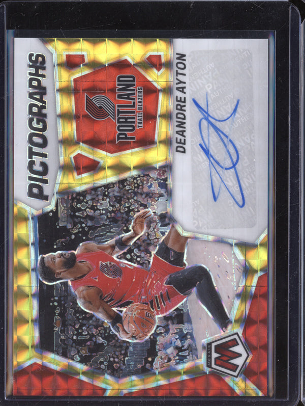 Deandre Ayton 2023-24 Panini Mosaic PM-AYT Pictographs Mosaic Choice Auto