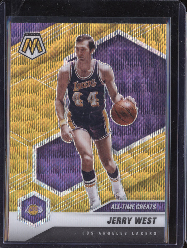 Jerry West 2020-21 Panini Mosaic 293 Gold Wave