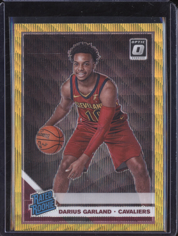 Darius Garland 2019-20 Panini Donruss Optic 195 Gold Wave RC