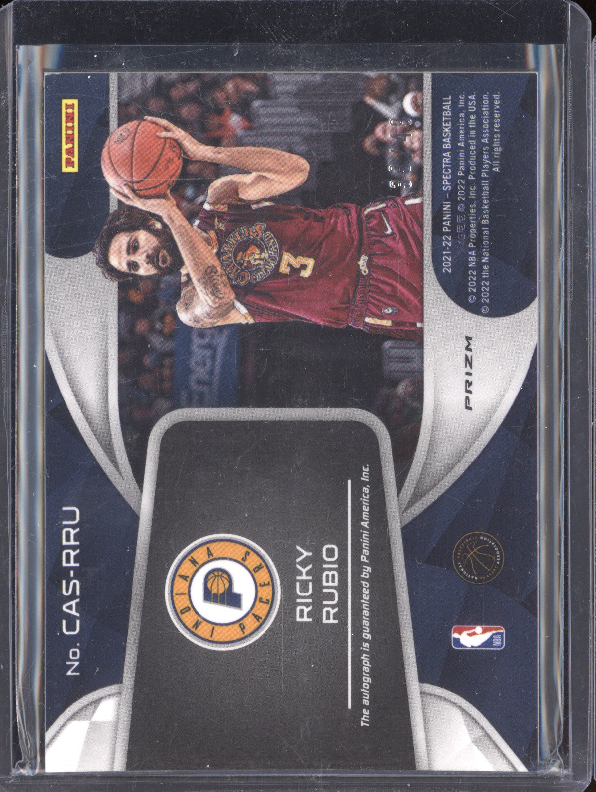 Ricky Rubio 2021-22 Panini Spectra CAS-RRU Catalysts Auto Astral 33/49