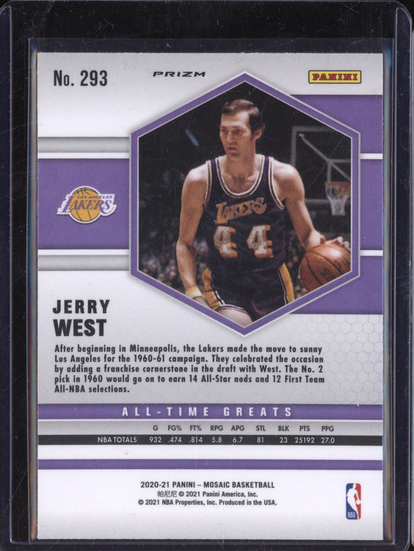 Jerry West 2020-21 Panini Mosaic 293 Gold Wave