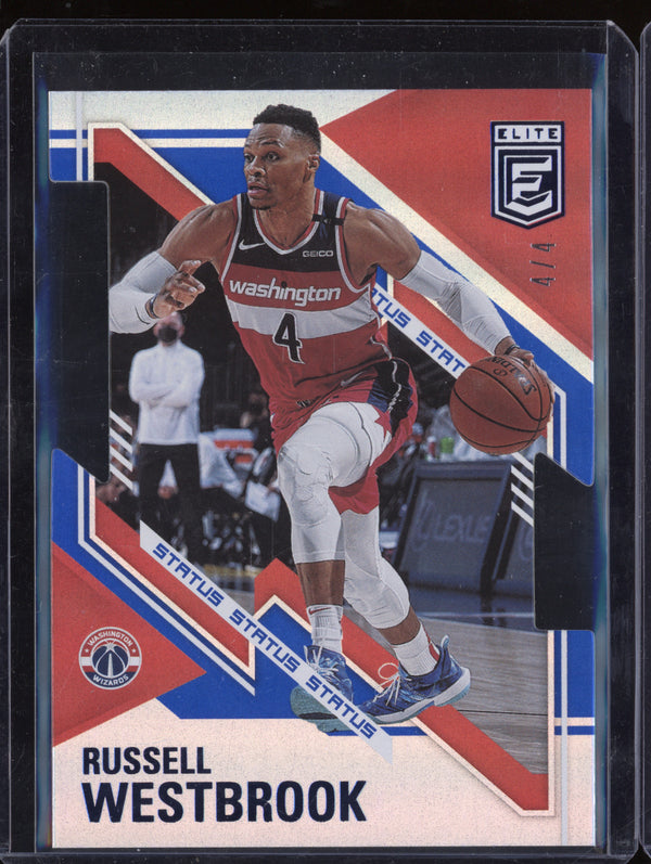 Russell Westbrook 2020-21 Panini Donruss Elite 14 Status 4/4