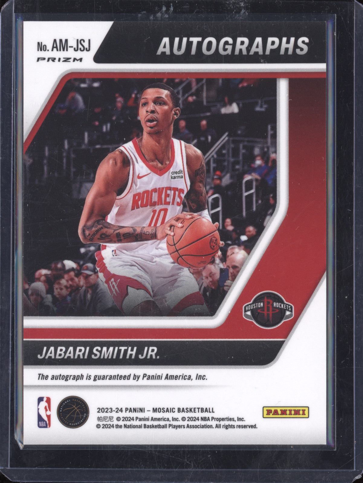 Jabari Smith Jr 2023-24 Panini Mosaic AM-JSJ Autograph