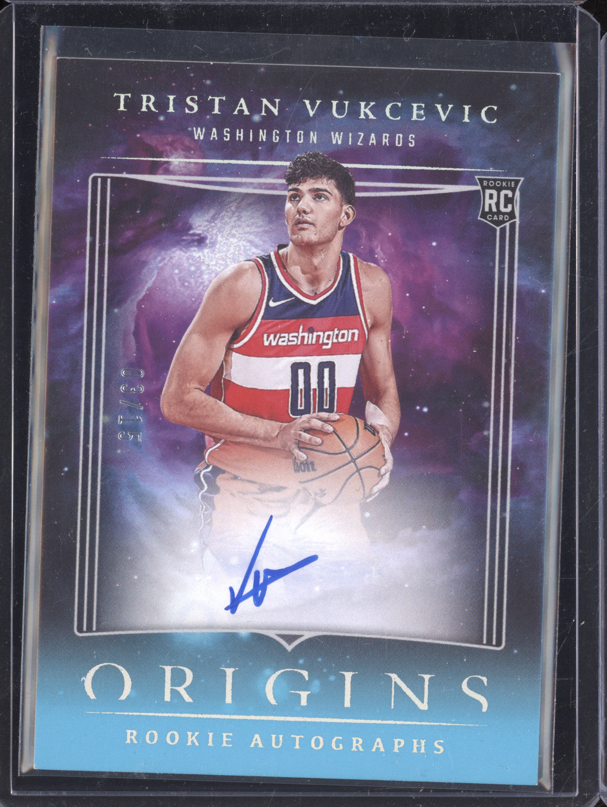 Tristan Vukcevic 2023-24 Panini Origins RA-TVW Rookie Auto Turquoise RC 3/15