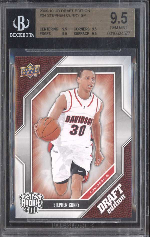 Stephen Curry 2009-10 Upper Deck Draft Edition 34 RC BGS 9.5