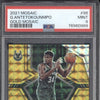 Giannis Antetokounmpo 2021-22 Panini Mosaic 98 Gold Mosaic 3/10 PSA 9