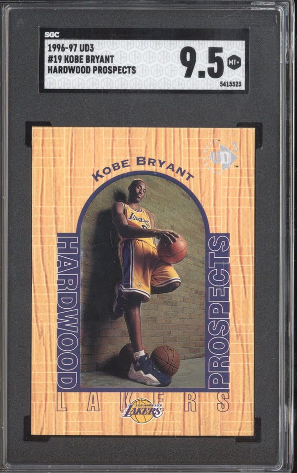 Kobe Bryant 1996-97 Upper Deck UD3 19 Hardwood Prospects RC SGC 9.5