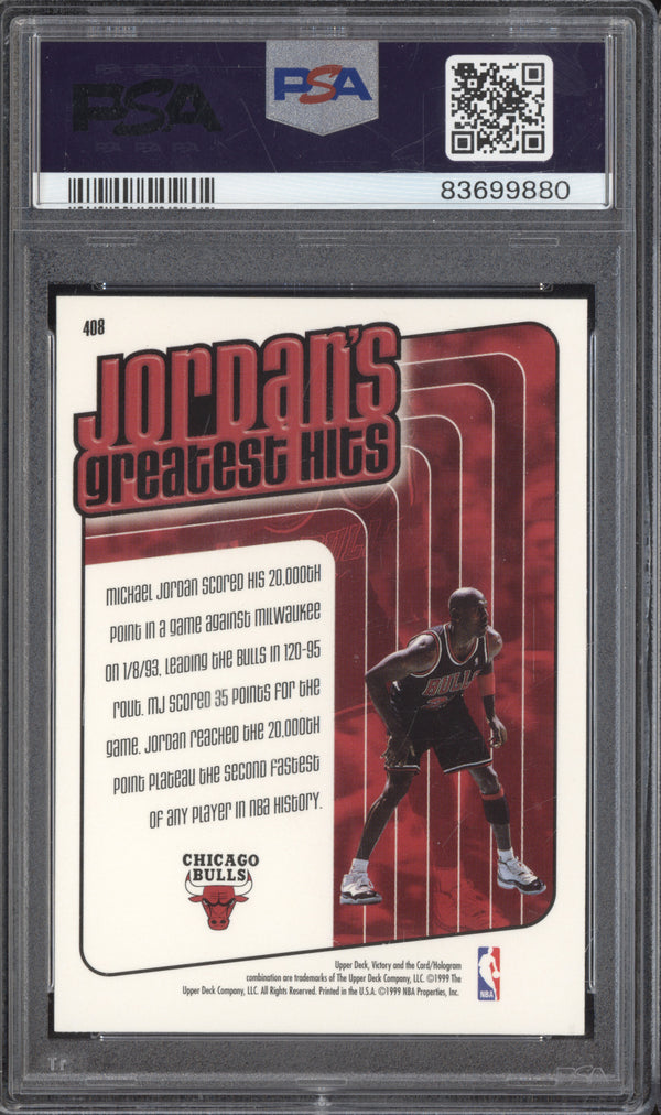 Michael Jordan 1999-200 Upper Deck Victory 408 Jordan's Greatest Hits PSA 10