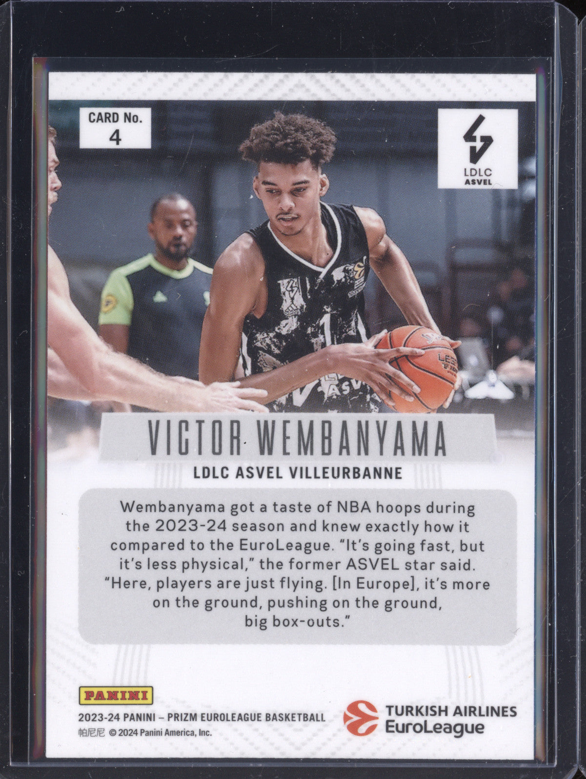 Victor Wembanyama 2023-24 Panini Prizm Euroleague 4 Prizm Retro