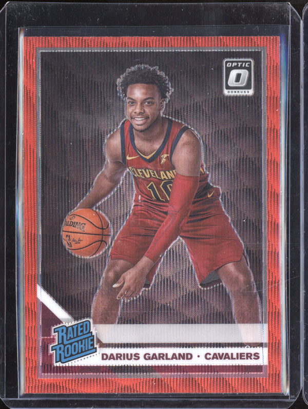 Darius Garland 2019-20 Panini Donruss Optic 195 Red Wave RC