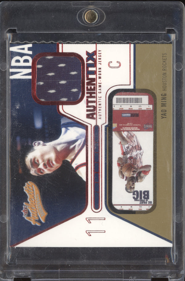 Yao Ming 2003-04 Fleer Authentix JA-YM Jeresy Ticket Stub