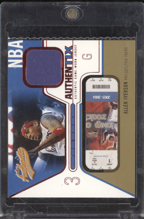 Allen Iverson 2003-04 Fleer Authentix JA-AI Jeresy Ticket Stub