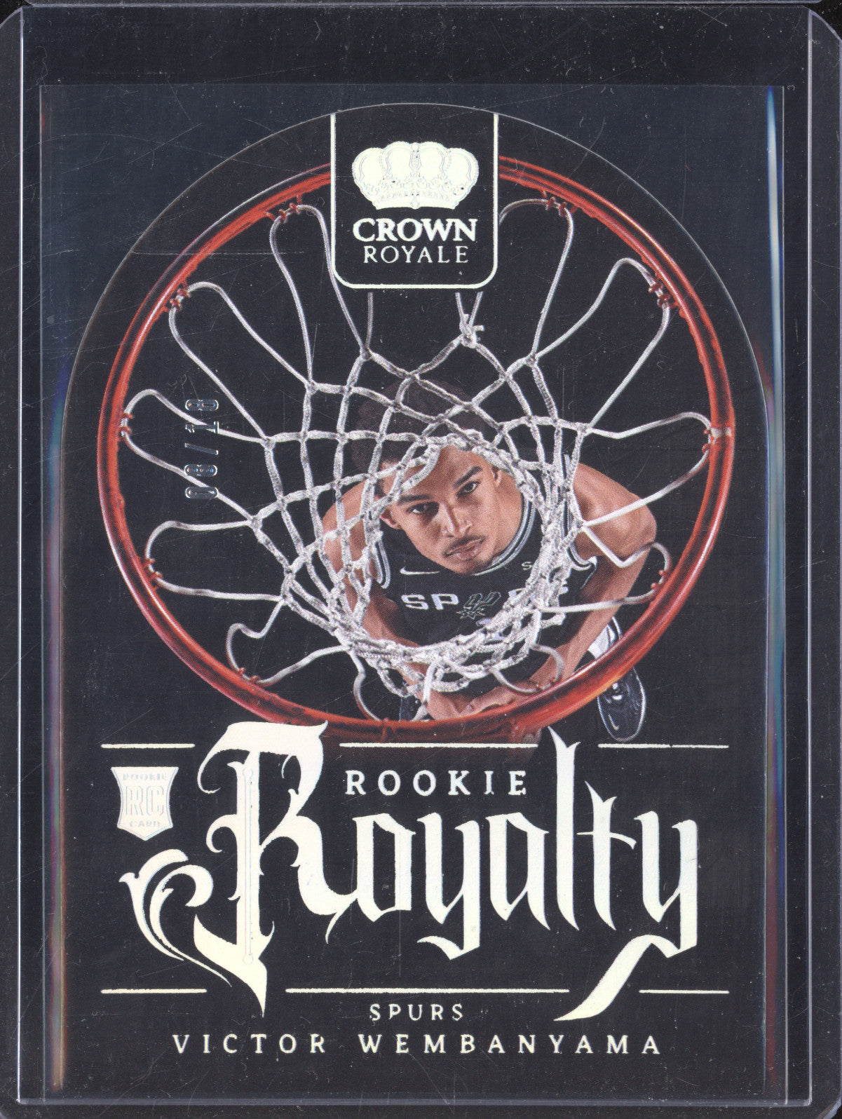 Victor Wembanyama 2023-24 Panini Crown Royale 10 Rookie Royalty Silver Int /18