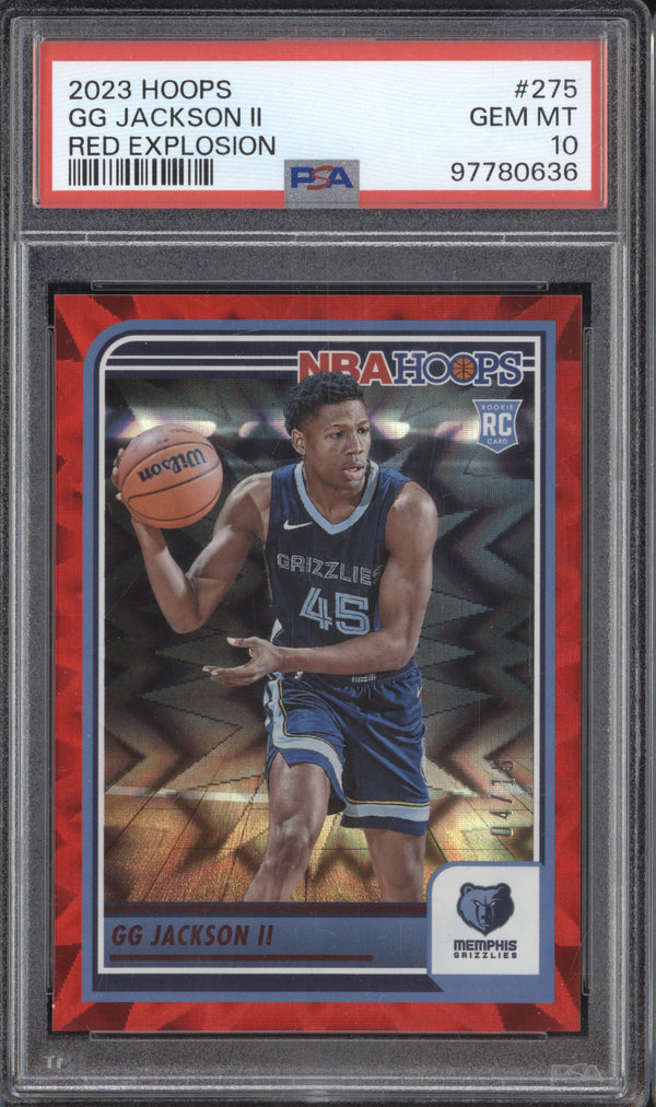 GG Jackson II 2023-24 Panini Hoops 275 Red Explosion RC 4/15 PSA 10